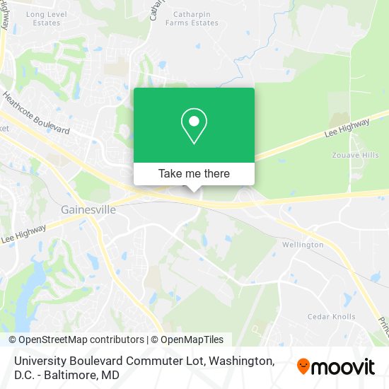 University Boulevard Commuter Lot map