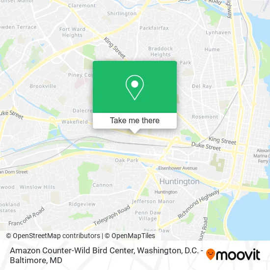 Amazon Counter-Wild Bird Center map
