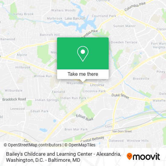 Bailey's Childcare and Learning Center - Alexandria map