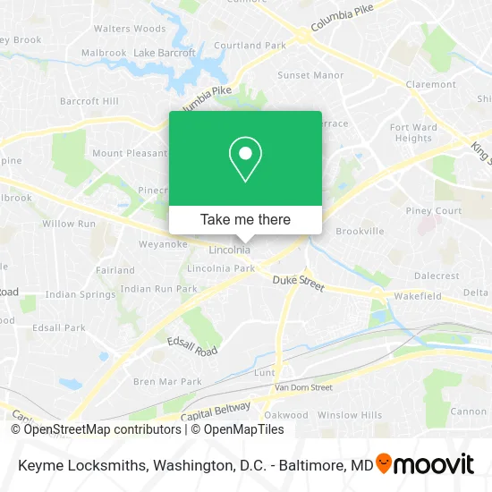 Keyme Locksmiths map