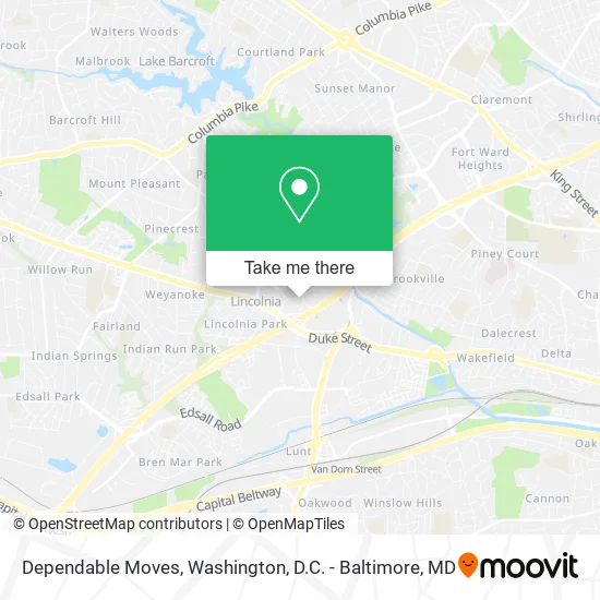 Dependable Moves map