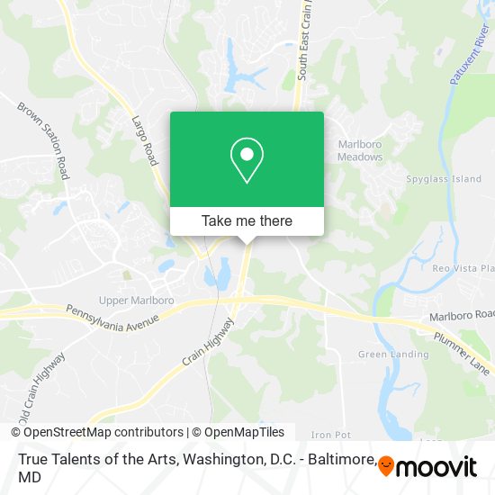 True Talents of the Arts map