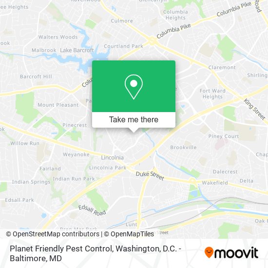 Mapa de Planet Friendly Pest Control