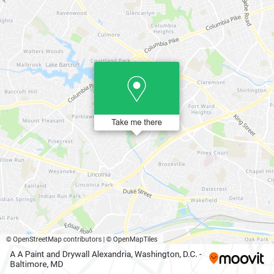 A A Paint and Drywall Alexandria map