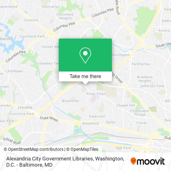 Alexandria City Government Libraries map