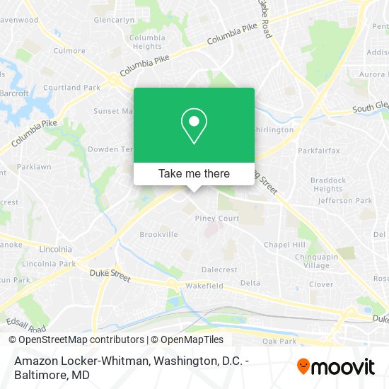 Amazon Locker-Whitman map