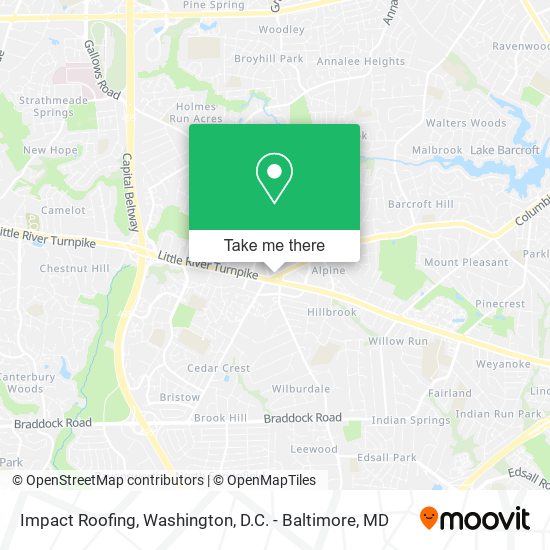 Impact Roofing map