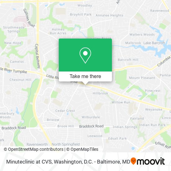 Mapa de Minuteclinic at CVS