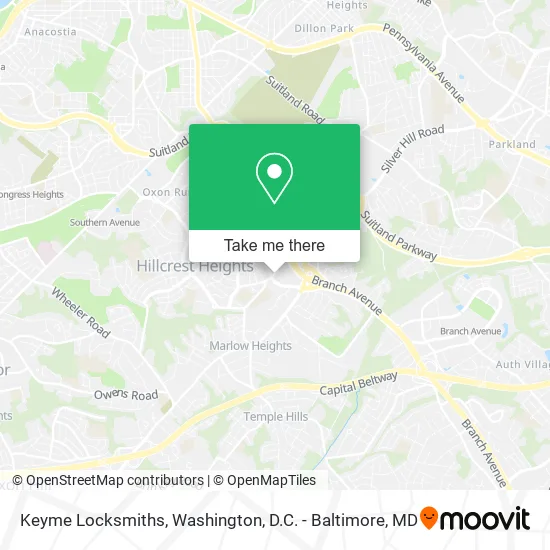Keyme Locksmiths map