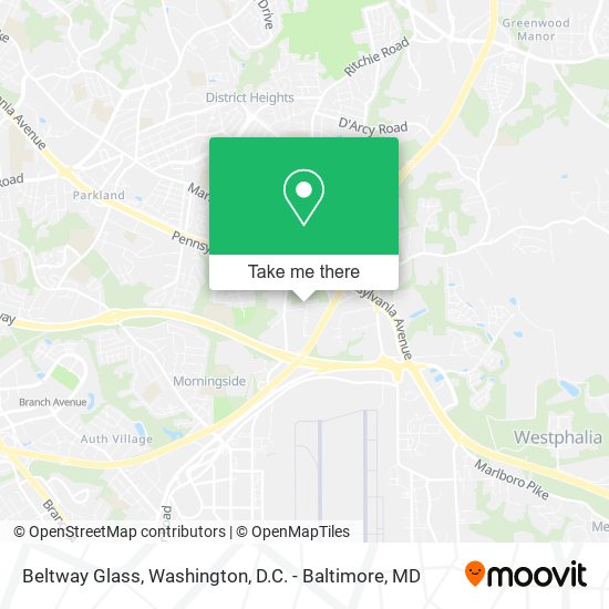 Beltway Glass map