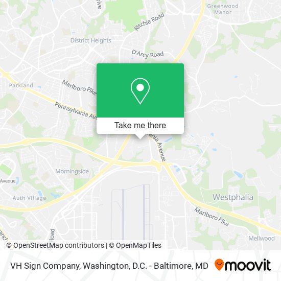 VH Sign Company map