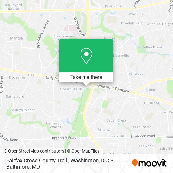 Fairfax Cross County Trail. map