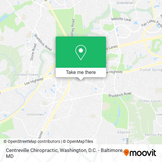 Centreville Chiropractic map