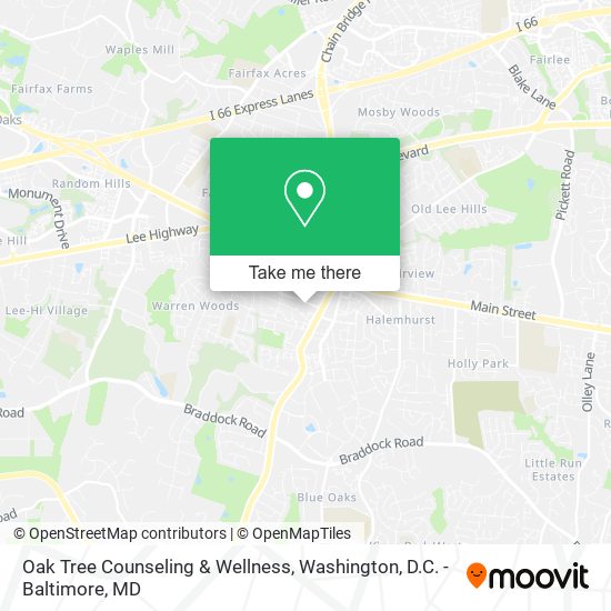 Oak Tree Counseling & Wellness map