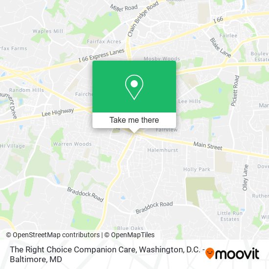 The Right Choice Companion Care map