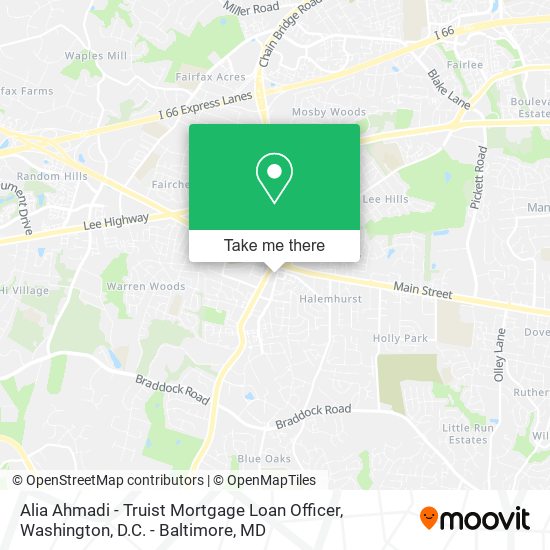 Alia Ahmadi - Truist Mortgage Loan Officer map
