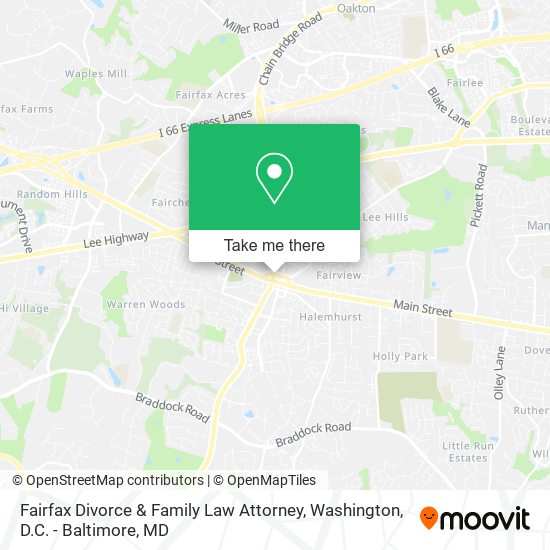 Mapa de Fairfax Divorce & Family Law Attorney