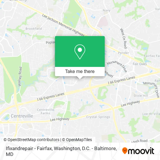 Ifixandrepair - Fairfax map