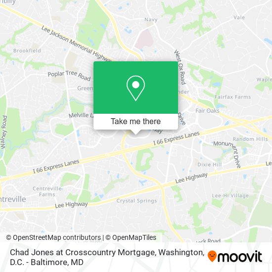 Chad Jones at Crosscountry Mortgage map