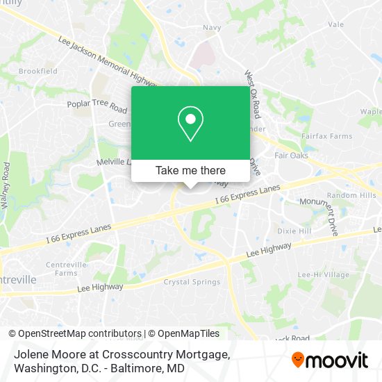 Jolene Moore at Crosscountry Mortgage map