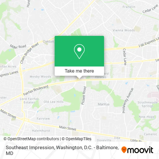 Southeast Impression map