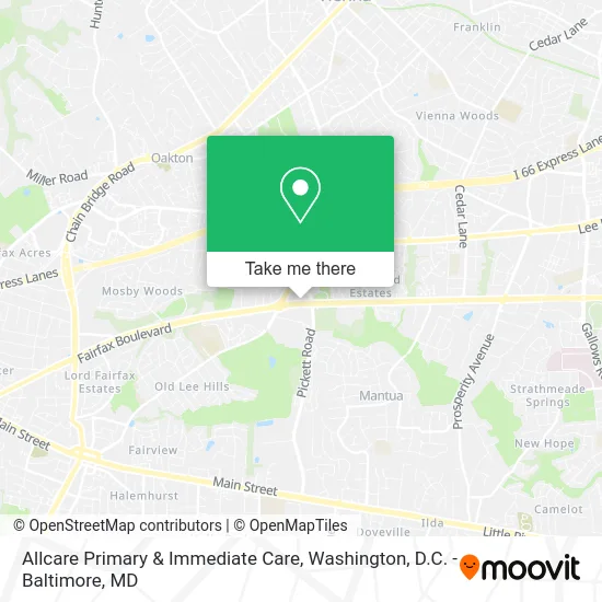 Allcare Primary & Immediate Care map