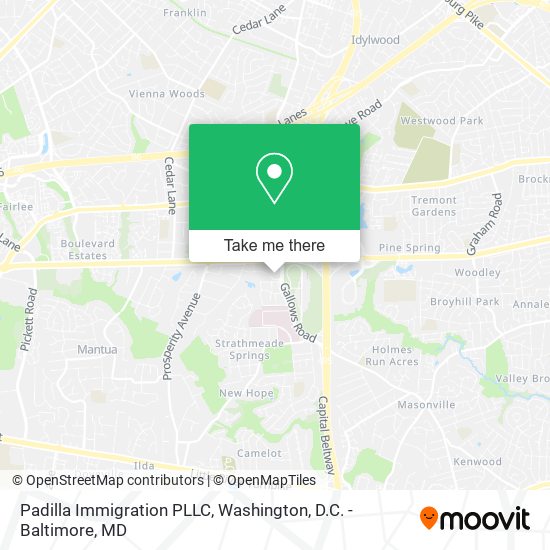 Mapa de Padilla Immigration PLLC