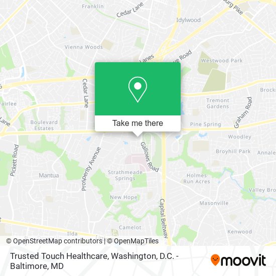 Trusted Touch Healthcare map