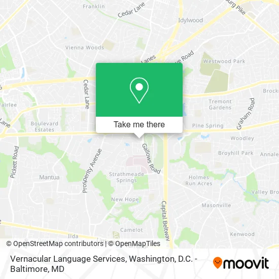 Vernacular Language Services map