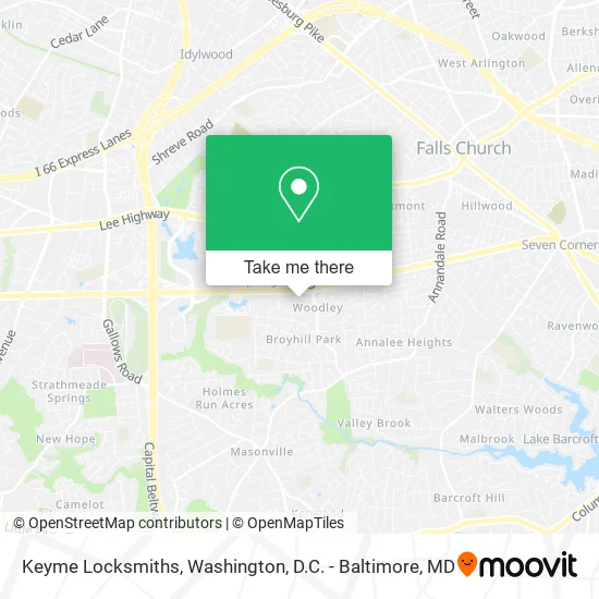 Keyme Locksmiths map
