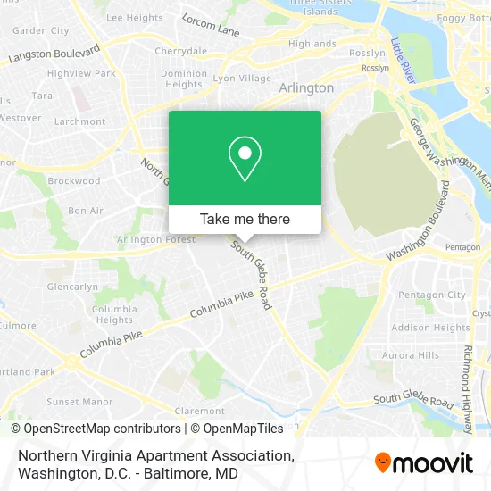 Northern Virginia Apartment Association map