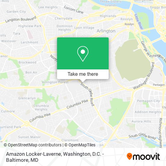 Amazon Locker-Laverne map