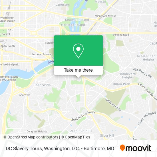 DC Slavery Tours map