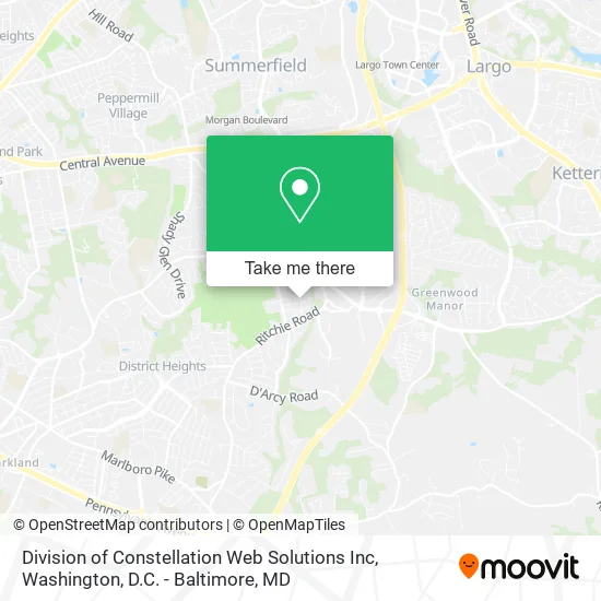 Mapa de Division of Constellation Web Solutions Inc