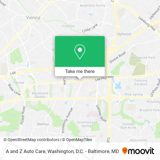 A and Z Auto Care map