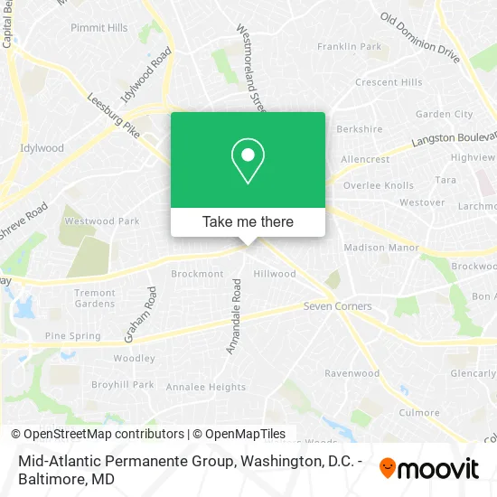 Mid-Atlantic Permanente Group map