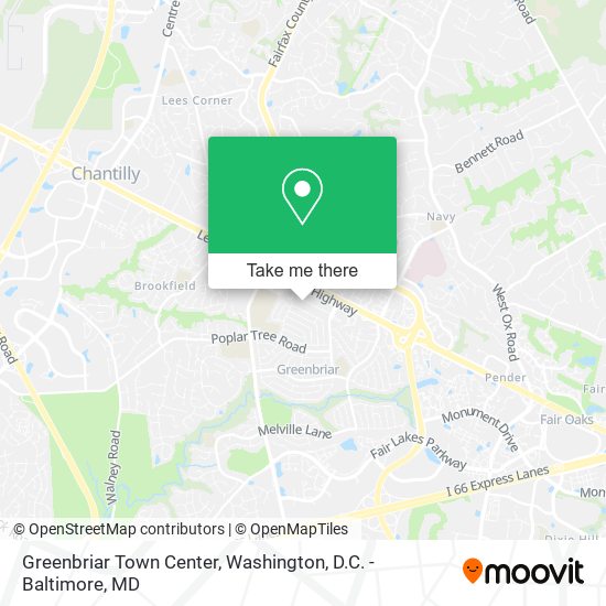 Greenbriar Town Center map