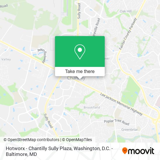 Mapa de Hotworx - Chantilly Sully Plaza