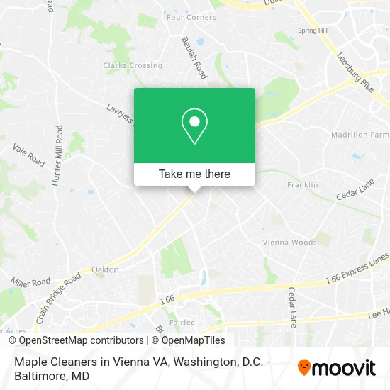 Maple Cleaners in Vienna VA map
