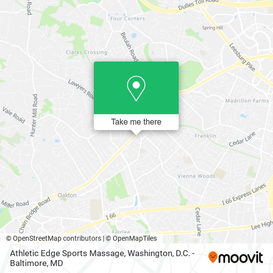 Mapa de Athletic Edge Sports Massage