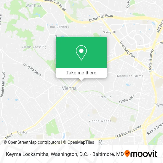 Keyme Locksmiths map