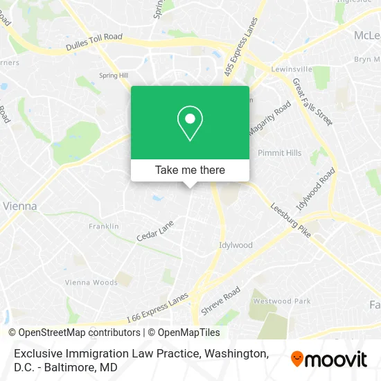 Exclusive Immigration Law Practice map