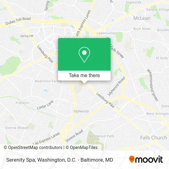 Serenity Spa map