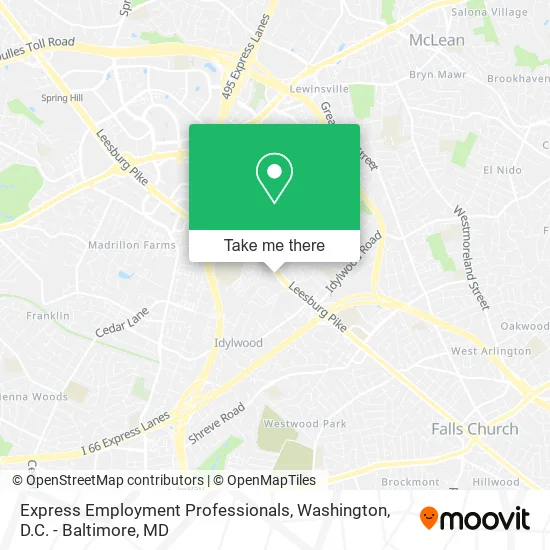 Express Employment Professionals map