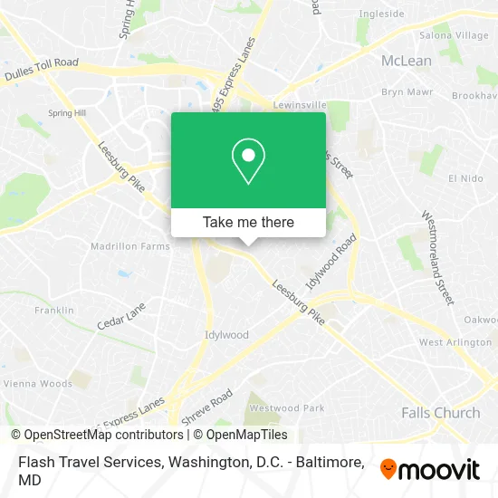 Flash Travel Services map