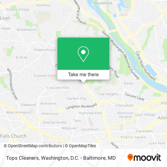 Tops Cleaners map