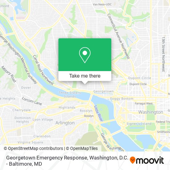 Georgetown Emergency Response map