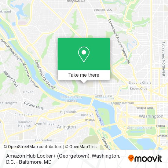 Mapa de Amazon Hub Locker+ (Georgetown)