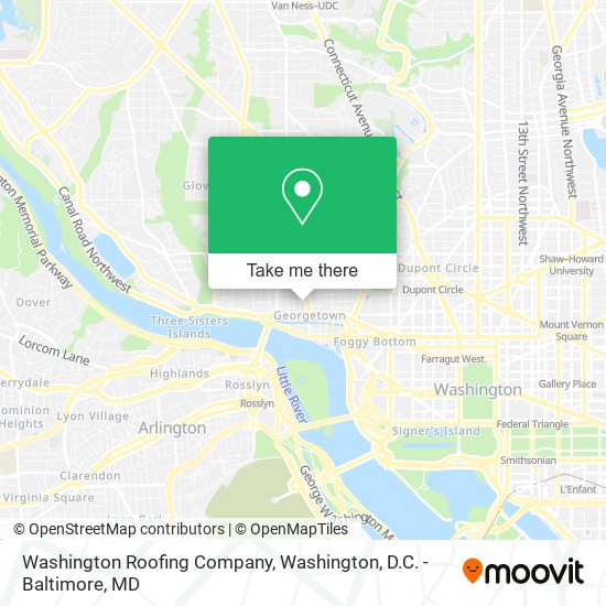 Washington Roofing Company map
