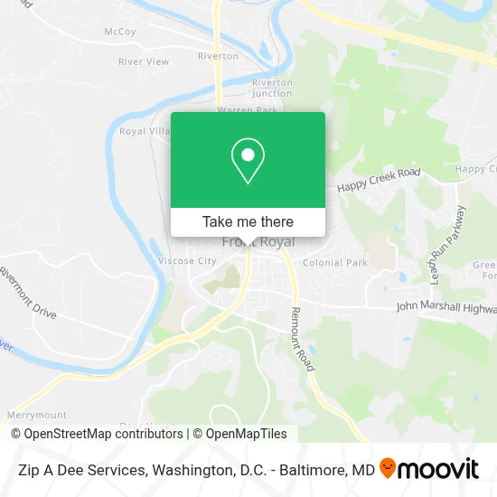 Zip A Dee Services map